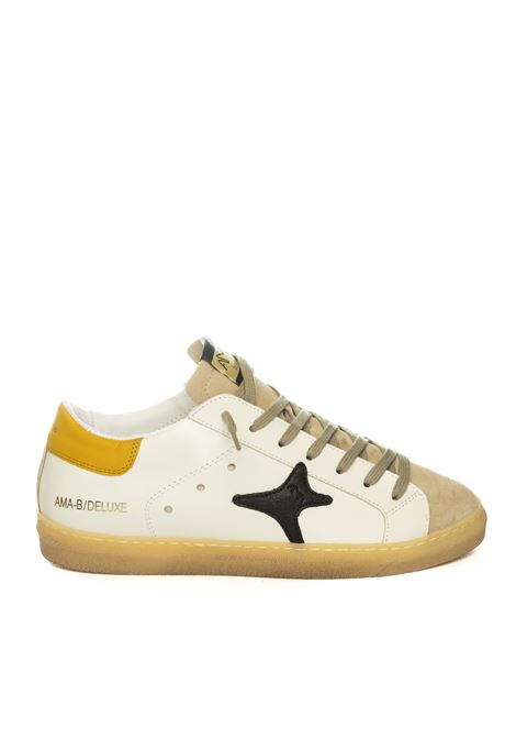 Sneaker pelle bianco/nero AMA BRAND DELUXE | 4024SNK-BIA/NERO